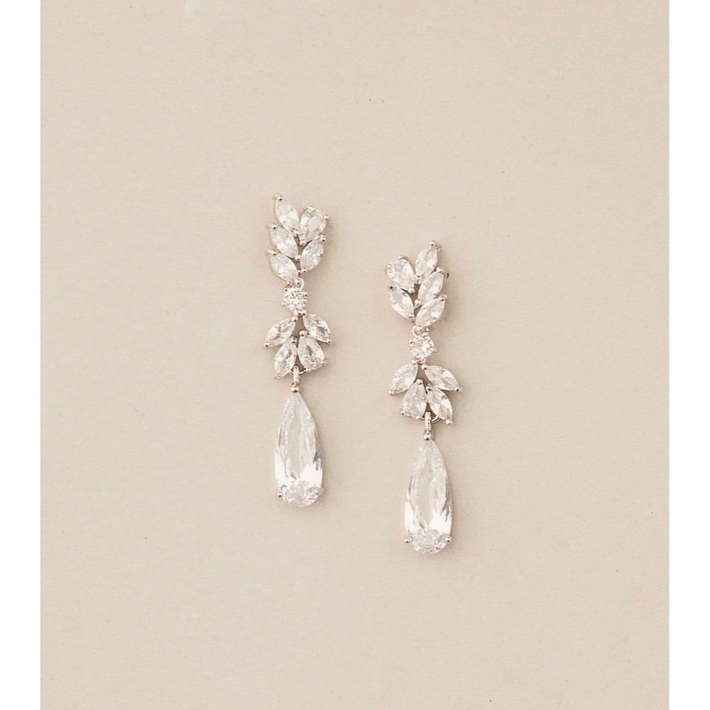14K Gold Plated Teardrop Earrings - Picture 2 of 6